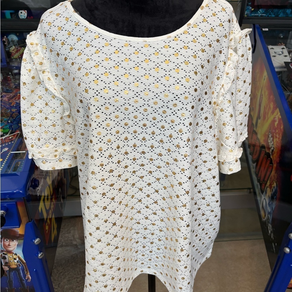Zac & Rachel Ivory & Gold Foil Top 1X